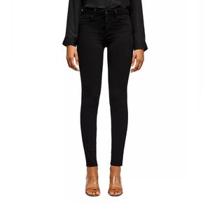 L’AGENCE Marguerite High-Rise Skinny Jeans, Noir Wash, Size 27